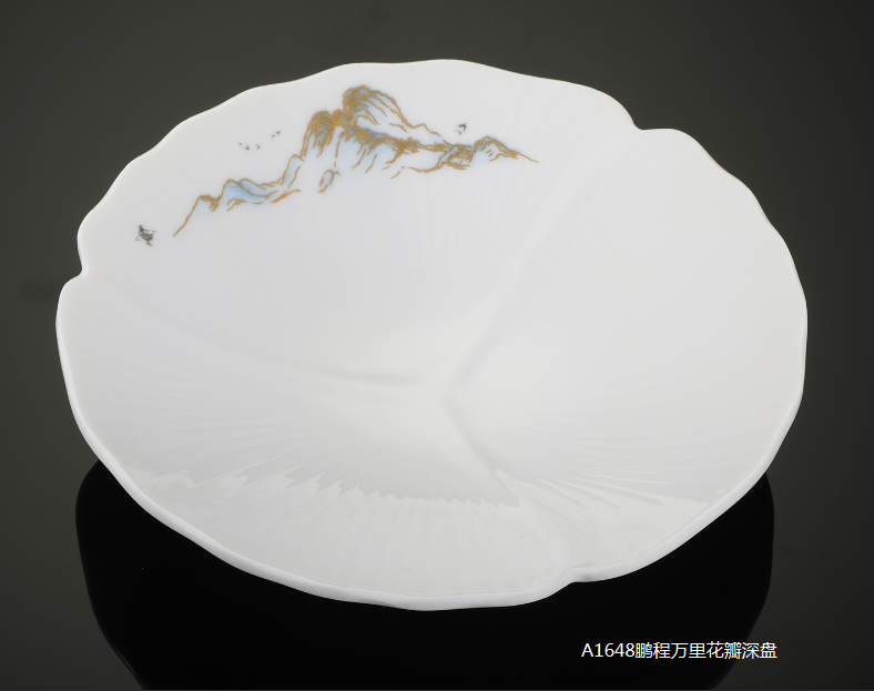 A1648-8鹏程万里8寸10寸12寸花瓣深盘