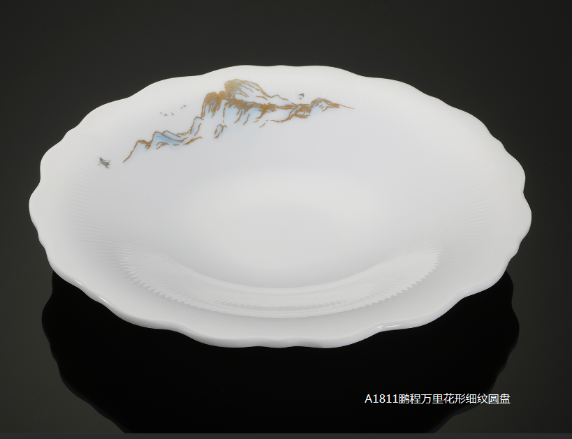 A1811-8鹏程万里8寸9.5寸11寸花形细纹圆盘