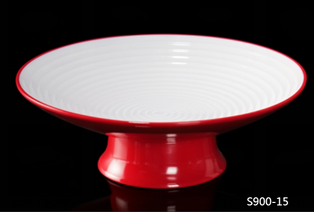 S900-15白玉红15寸高脚圆盘N+底座