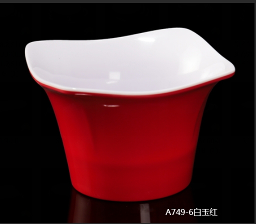 A749-6白玉红6寸翻口青菜桶