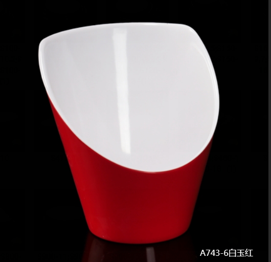 A743-6白玉红 6.3寸青菜桶