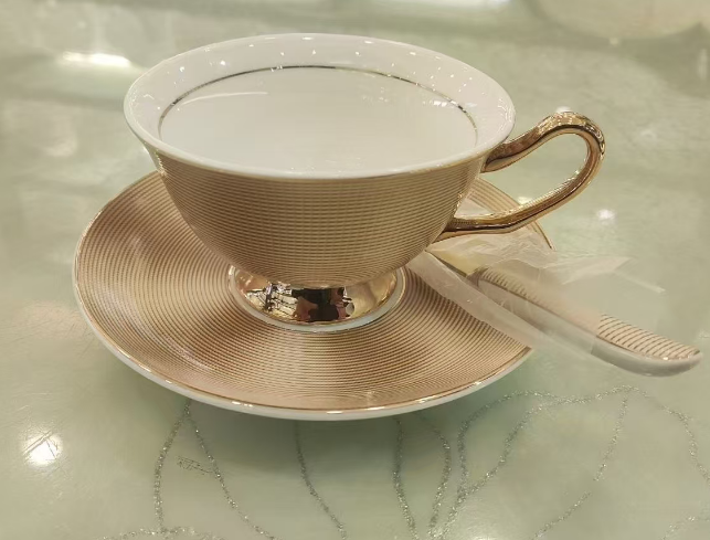 土豪咖啡杯碟带勺