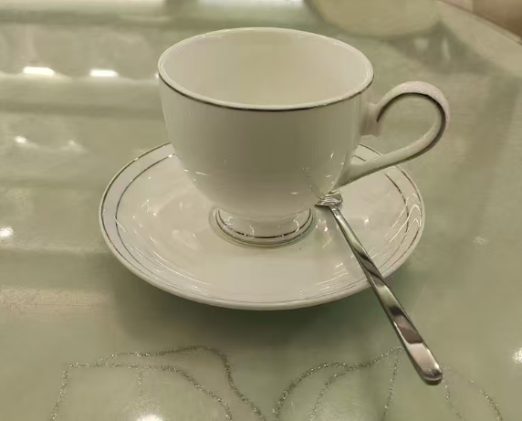 香港式杯碟带勺白金